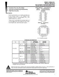 Datasheet SN54LS14 manufacturer TI